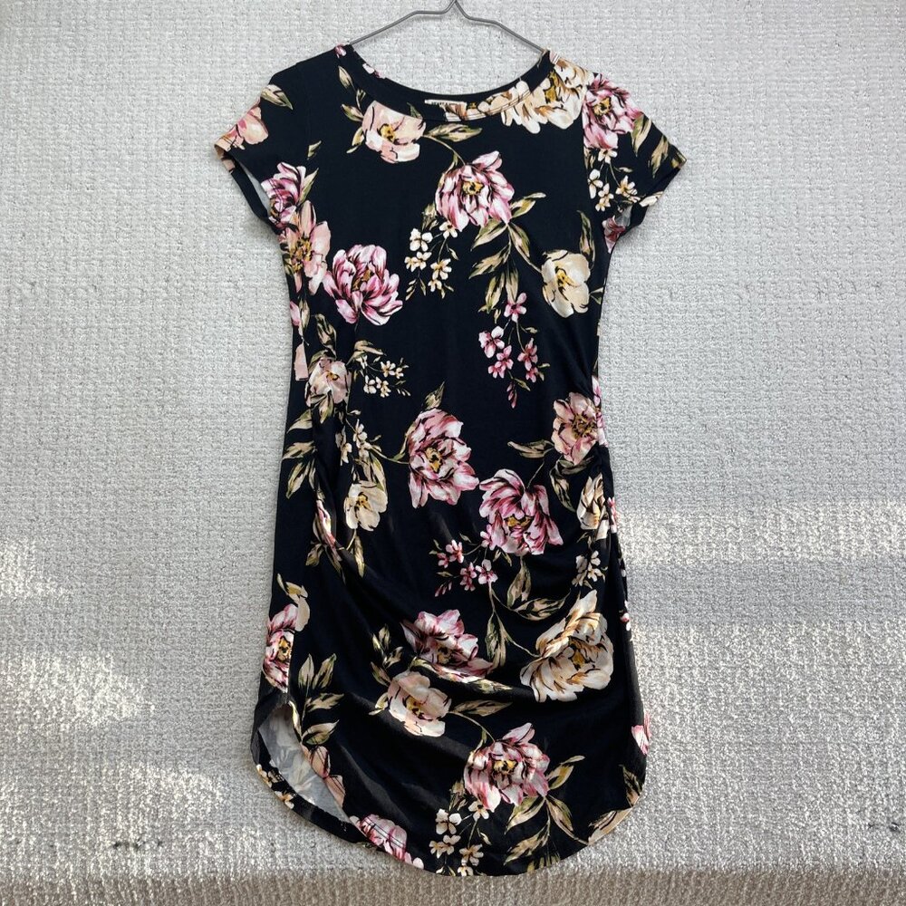 Hearts and Hips Women’s S Floral Tunic Top All Over Print Boho Casual